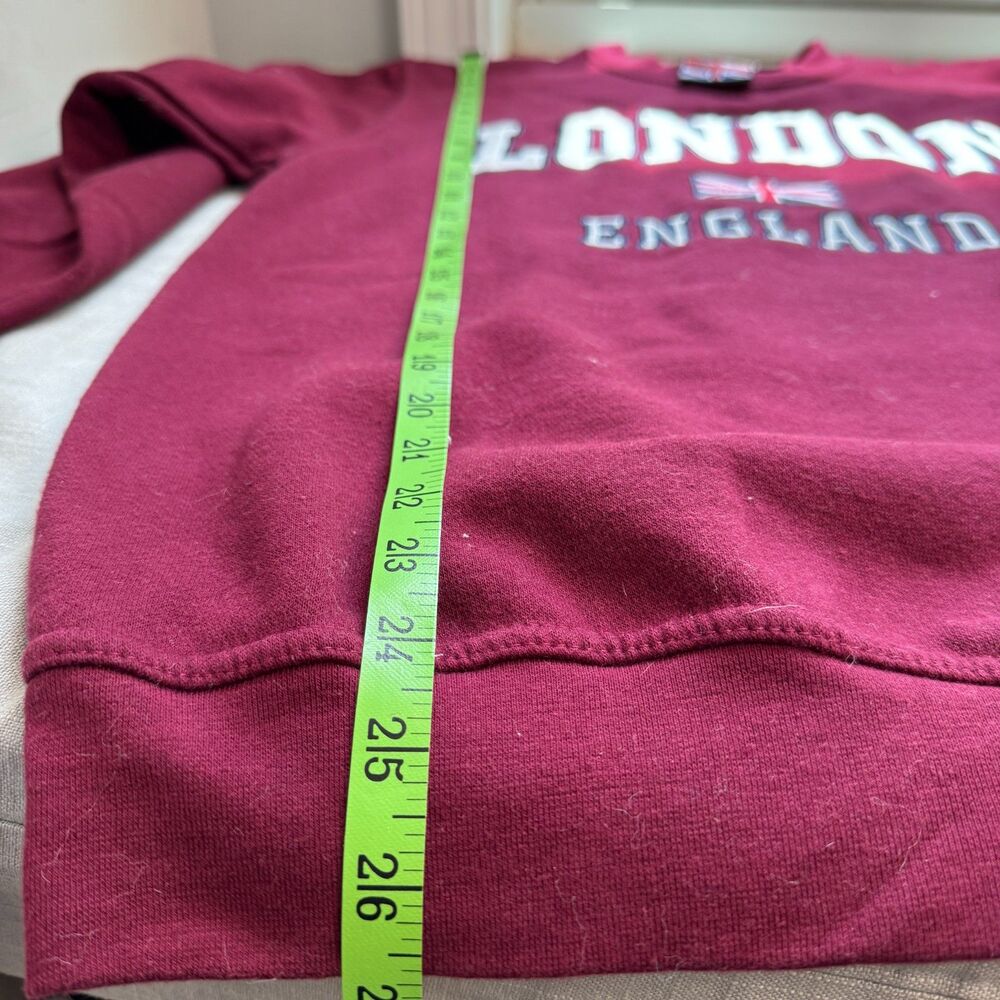 London England Maroon Pullover Sweatshirt (Size Medium) - Picture 6 of 6